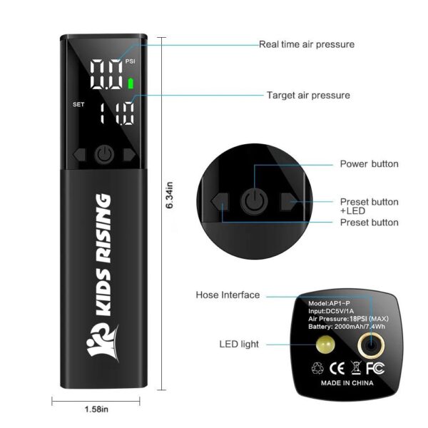 Kids Rising Electric Ball Air Pump with Accessories and a Box - Image 5